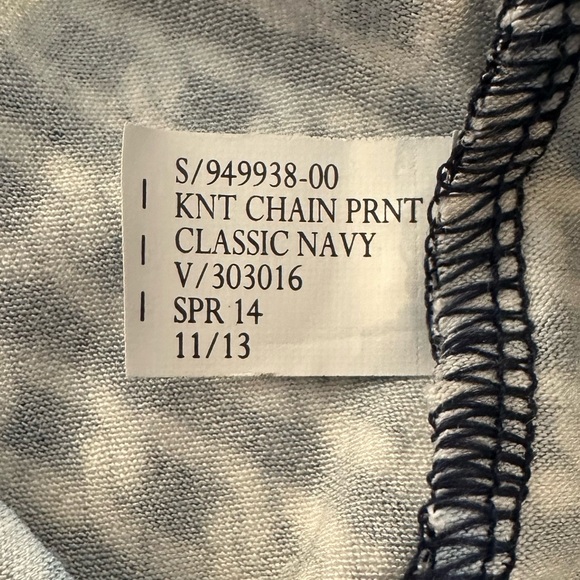 Banana Republic Gemma Wrap Dress
Chain Print Navy Blue White Nautical in Size M. - Picture 10 of 11